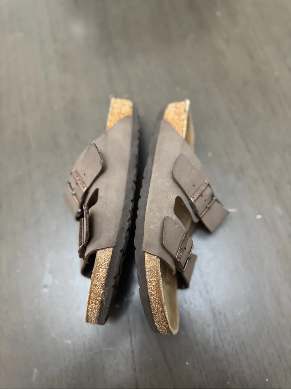 Birkenstock Arizona Birko-Flor Sandal, Brown, Size EU 43 US M 10